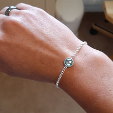 Load image into Gallery viewer, Cubic Zirconia Bracelet in Aqua